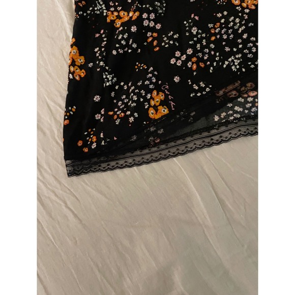 Zadig & Voltaire Floral Maxi Dress Lace Trim Racerback Hi Low SM Boho Dark Fem - Picture 8 of 16